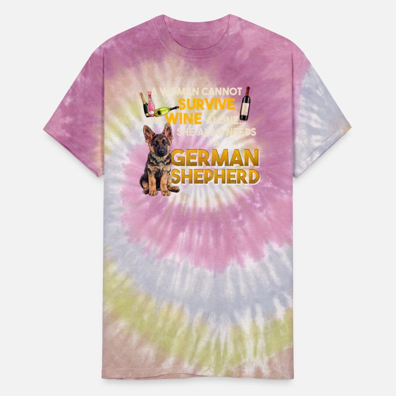 German Shepherd WOMAN CANNOT SURVIVE ON WINE