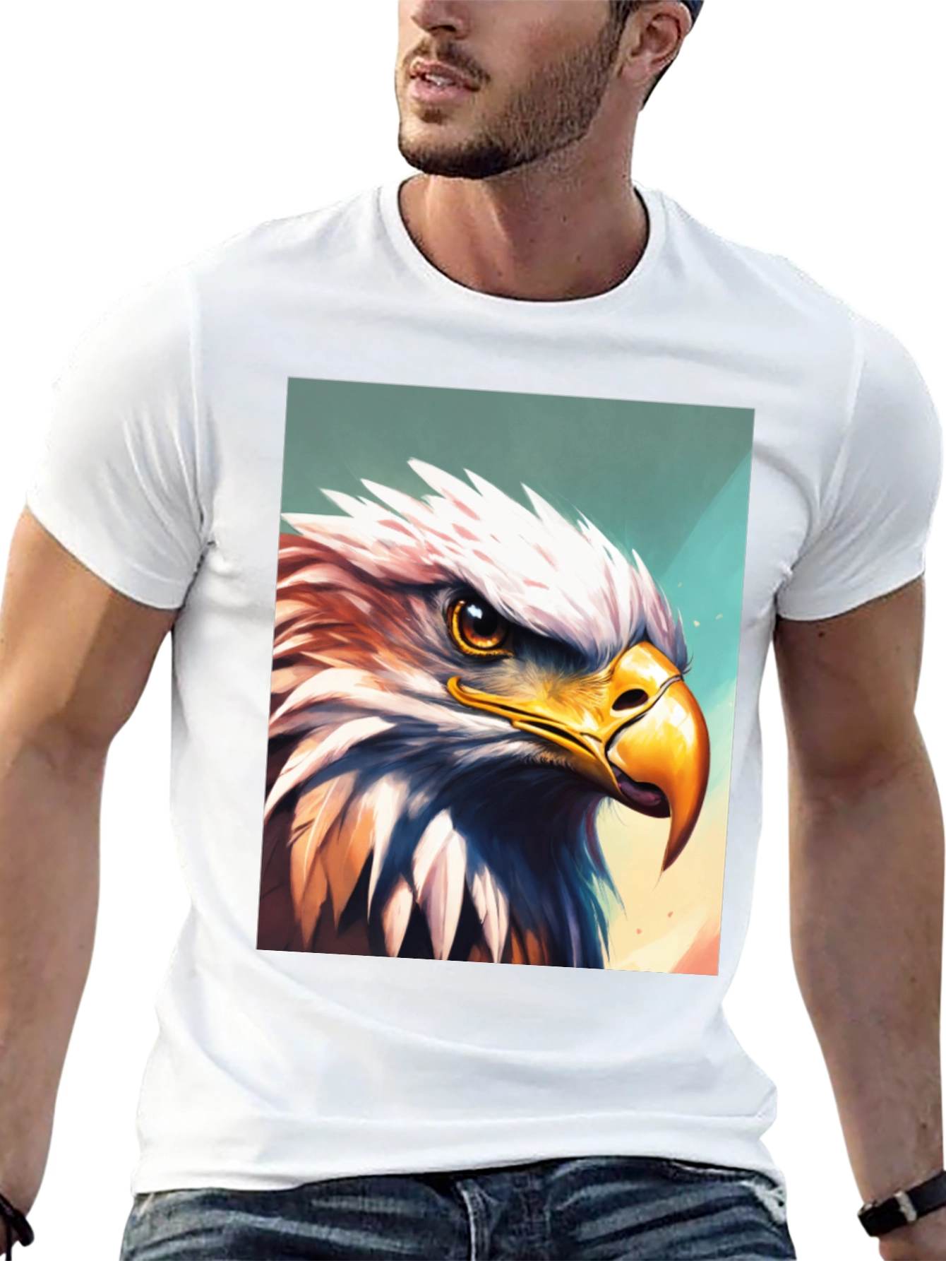 Eagle Graphic Tee - Patriotic Bird Print