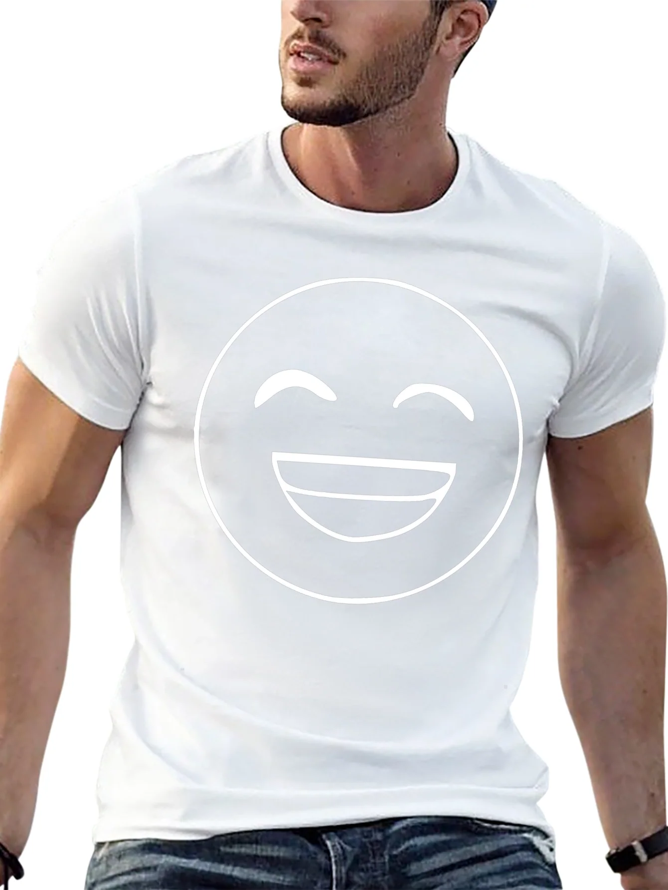 Happy Face Graphic Tee - Classic Emoji Style