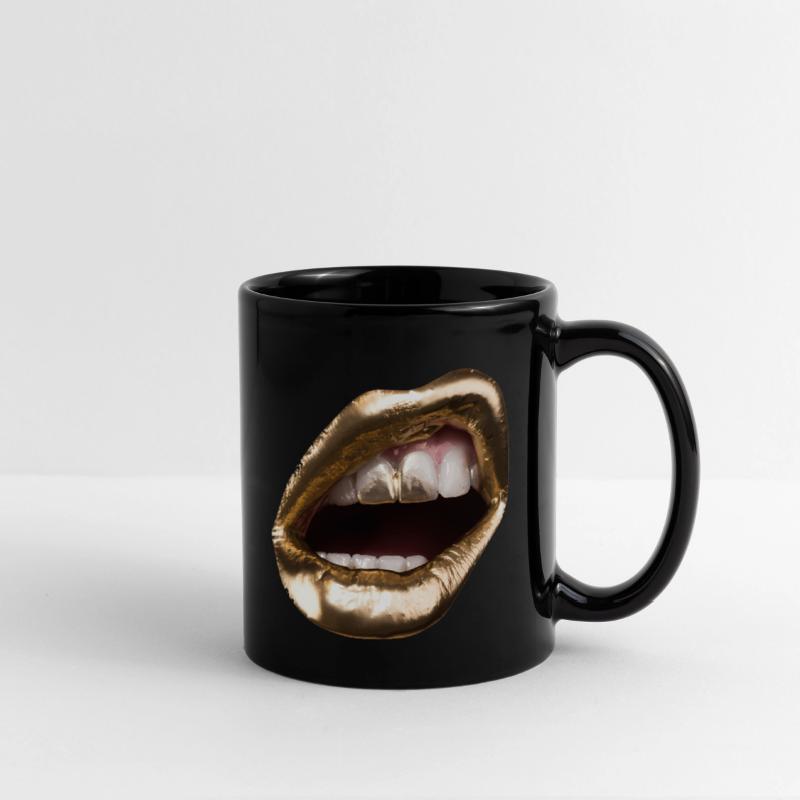 Gold Lips Mouth Lady Kiss Me Lipstick