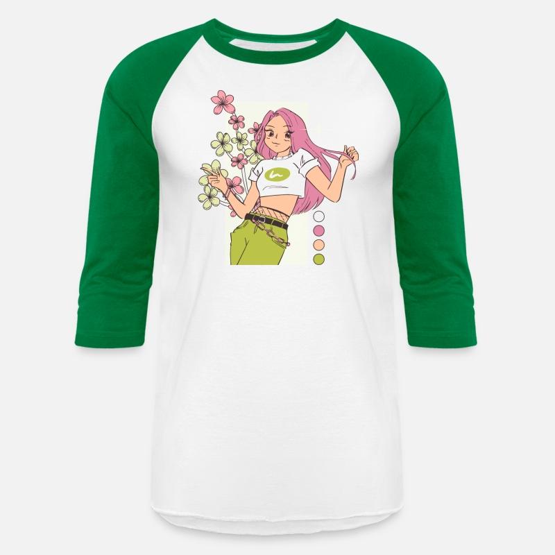 Green Pink Bright Girl Flowers