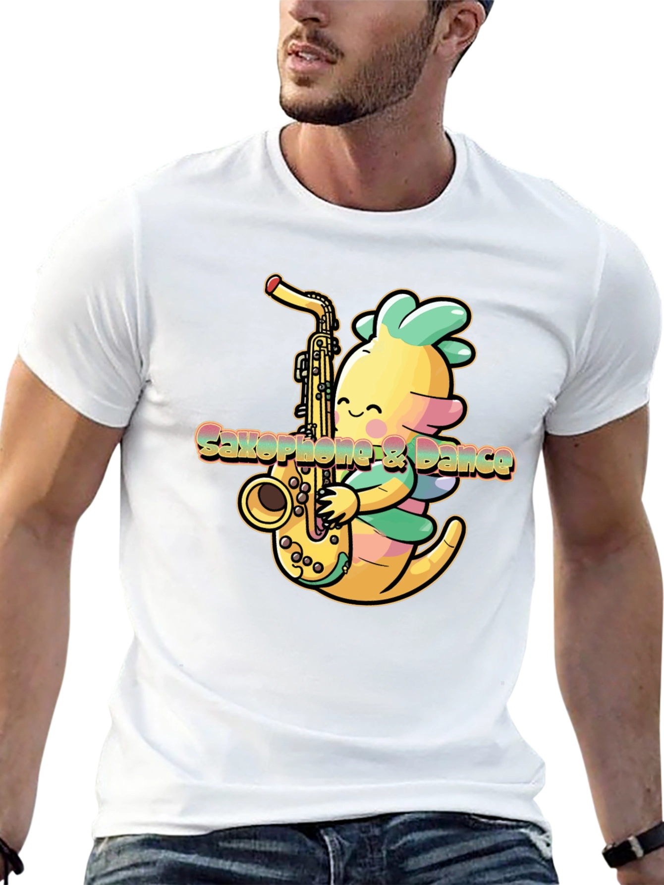 Saxophone Monster T-Shirt - Music Lover Tee