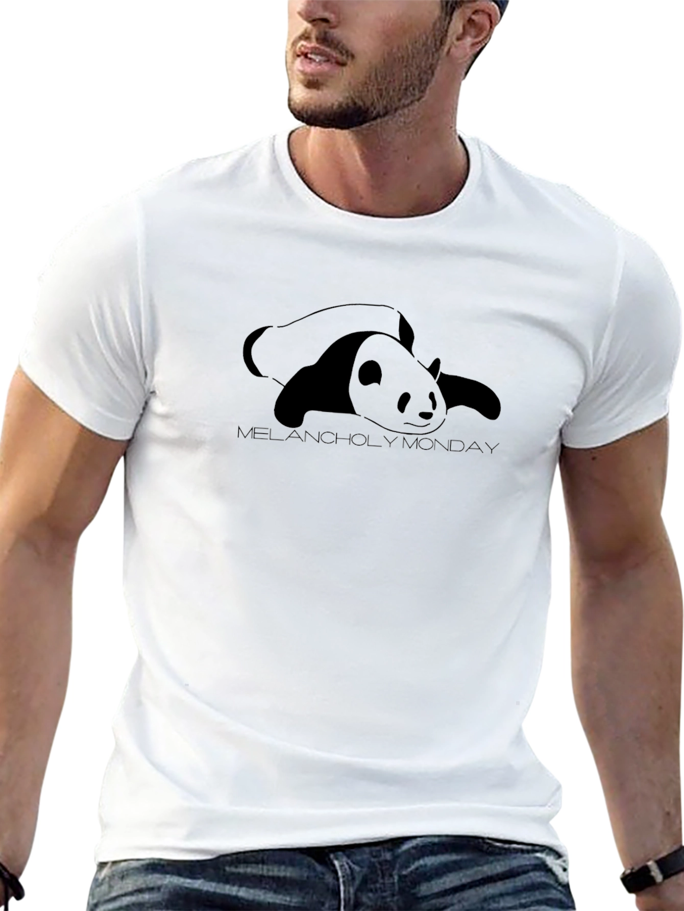 Melancholy Monday Panda T-Shirt - Soft Cotton Tee
