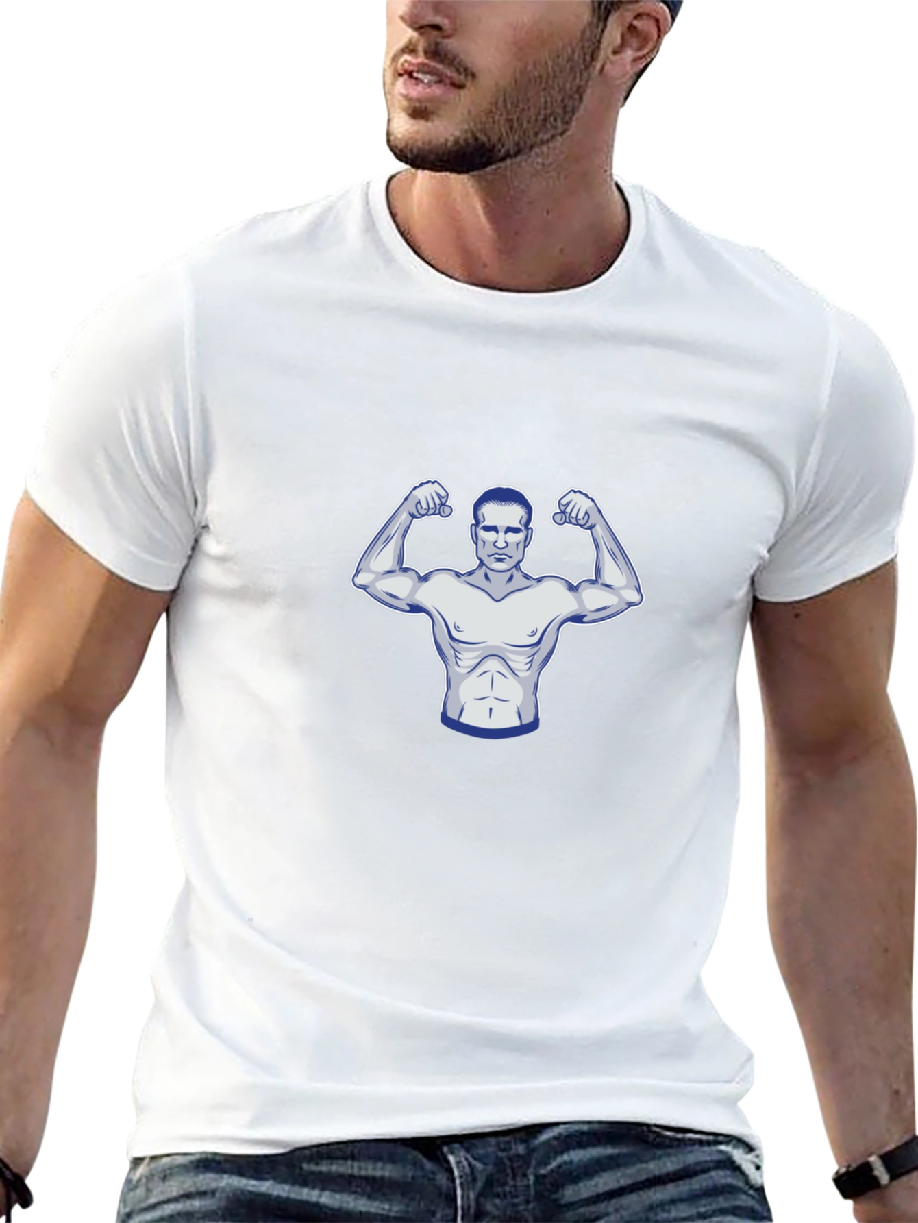 Muscle Man Graphic Tee - Black