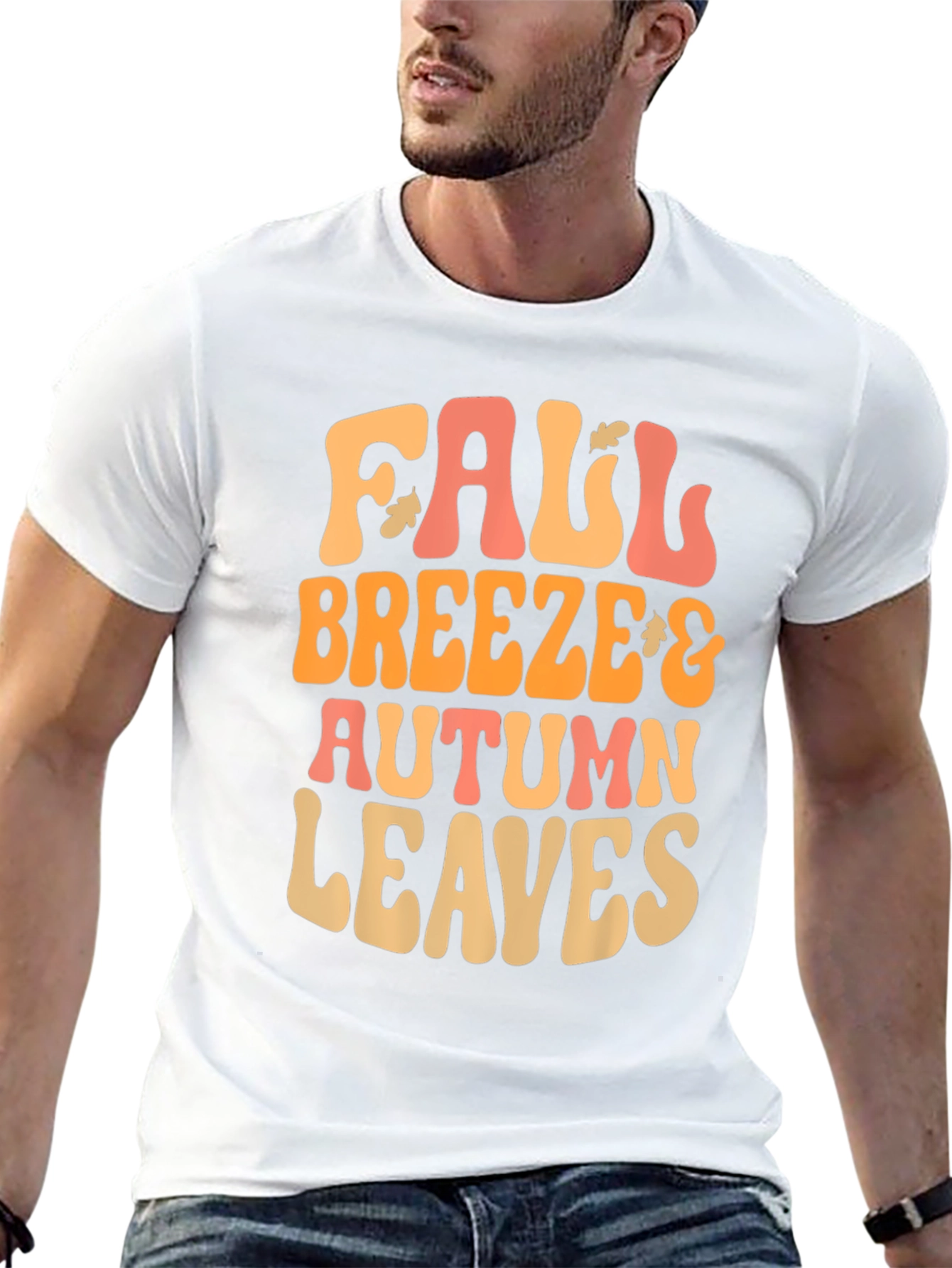 Fall Breeze Autumn Leaves Graphic Tee
