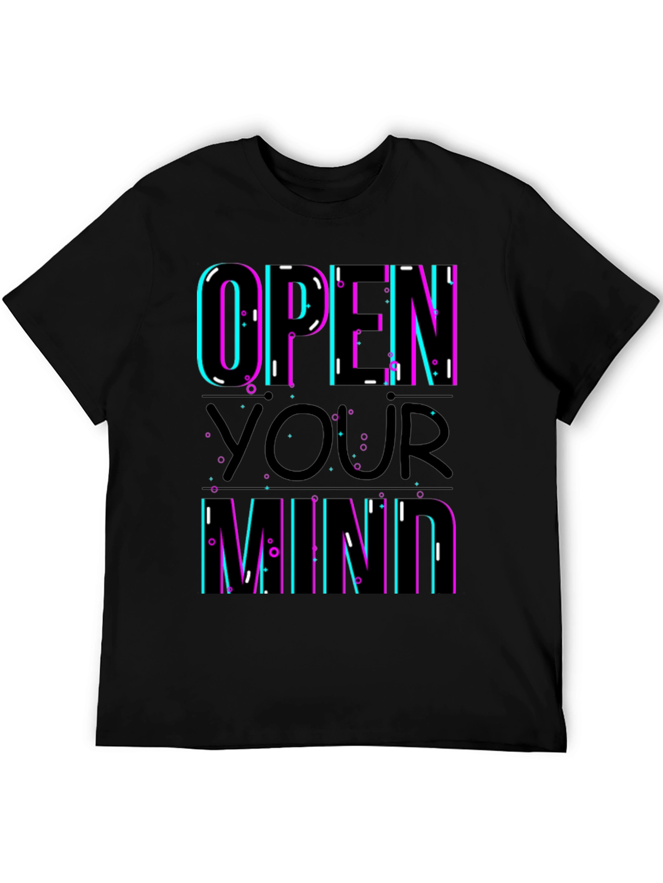 Open Your Mind Graphic T-Shirt - Black