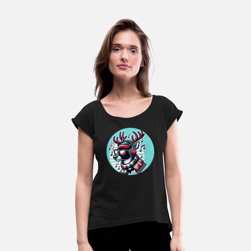 Hipster Reindeer Jamming to Holiday Tunes