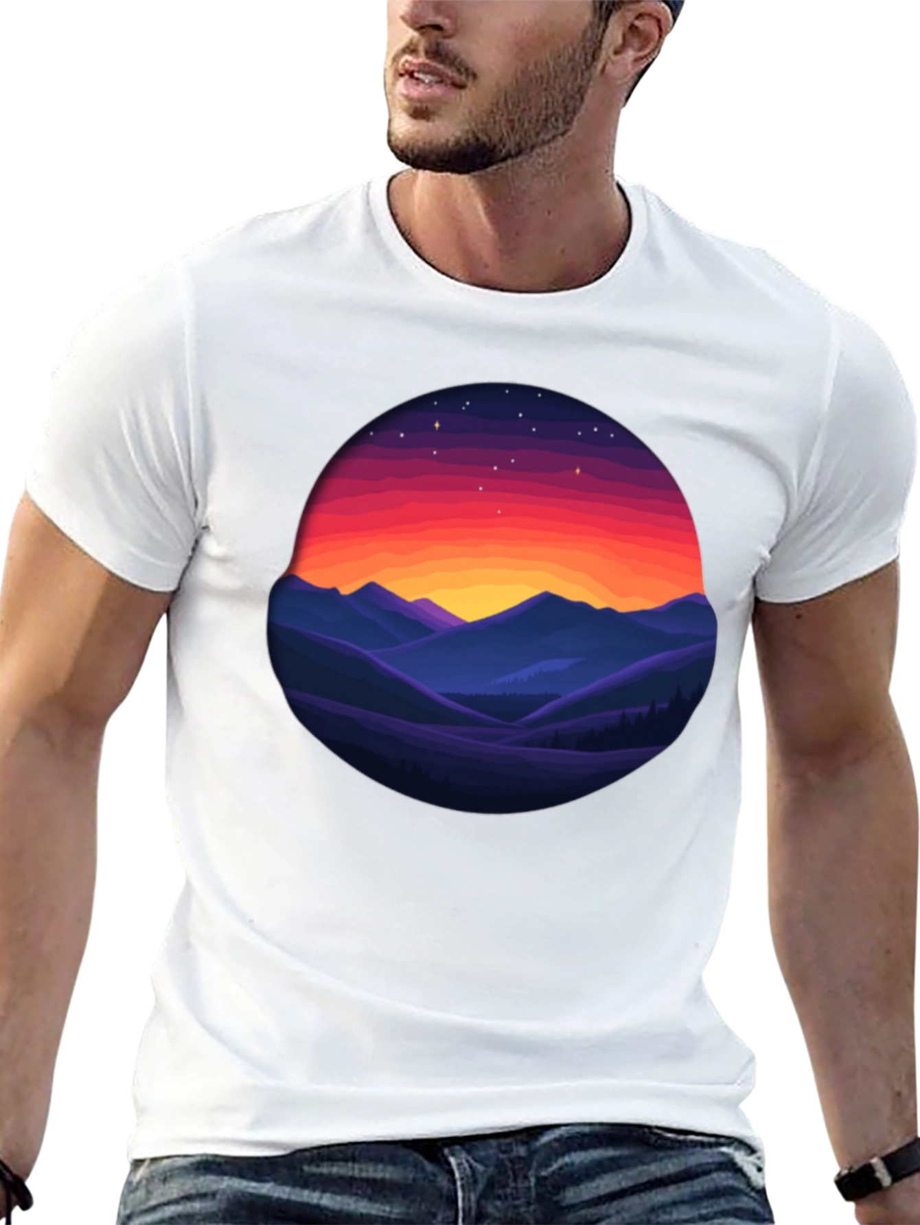 Sunset Mountain Graphic Tee - Comfort Fit
