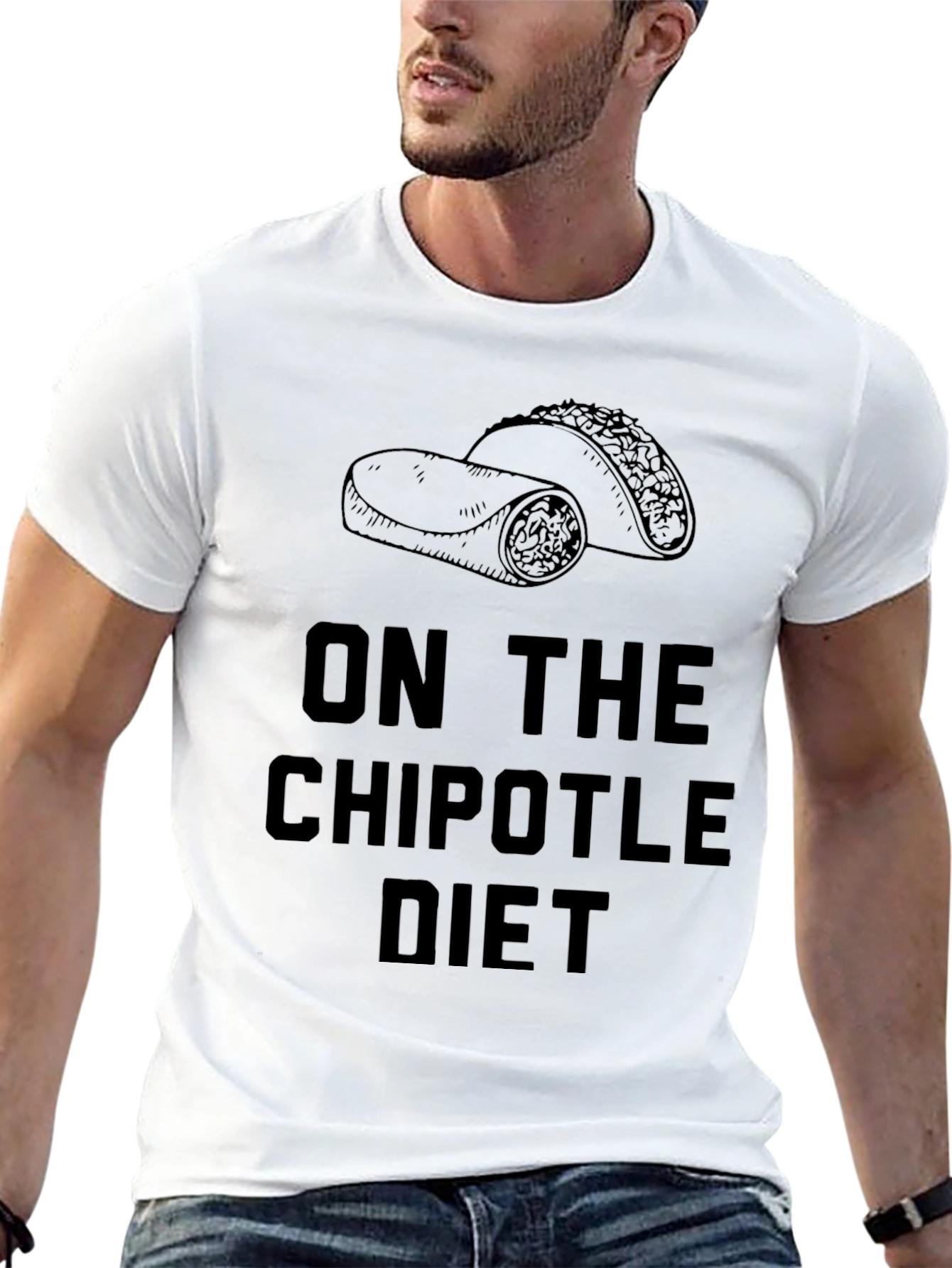 Chipotle Diet Black T-Shirt Burrito Taco