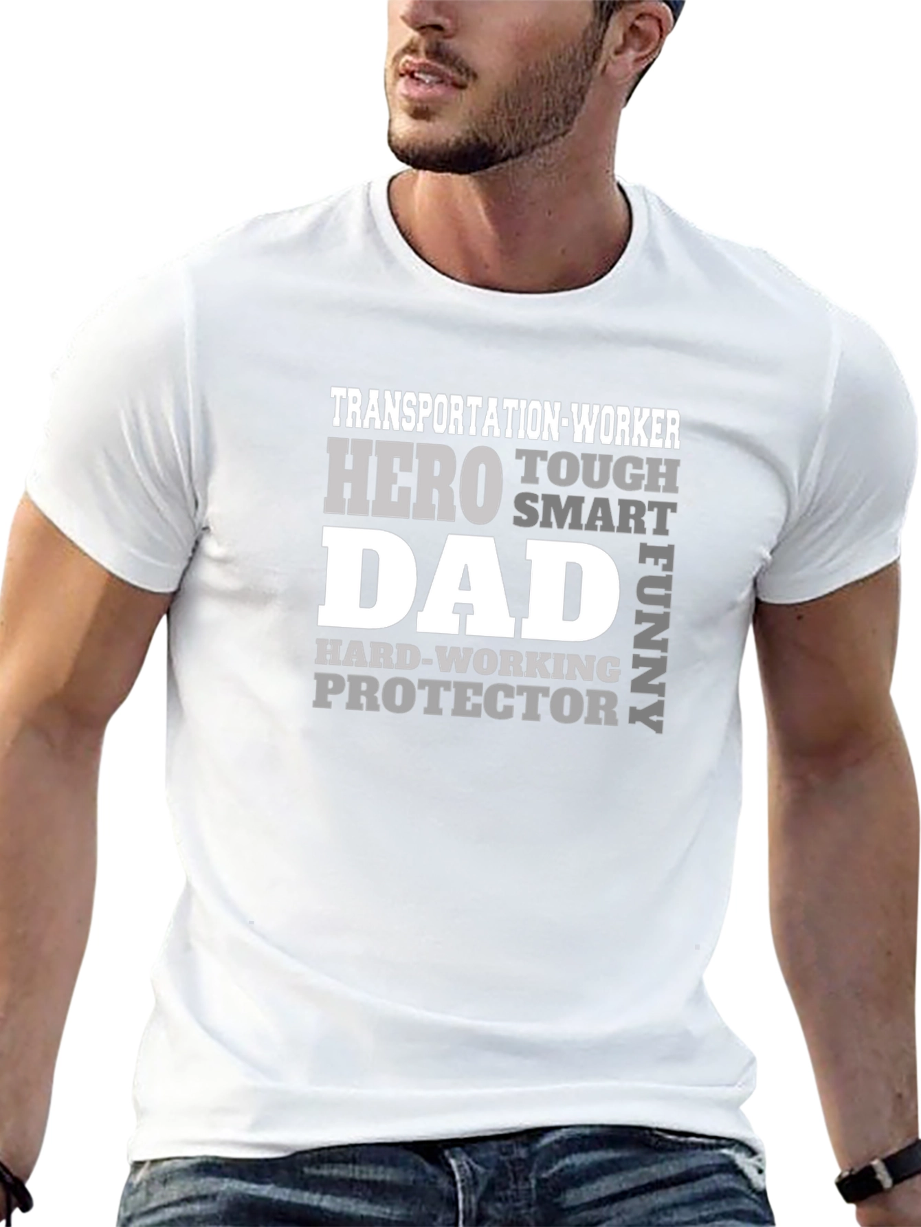 Transportation Worker Hero Dad Graphic T-Shirt