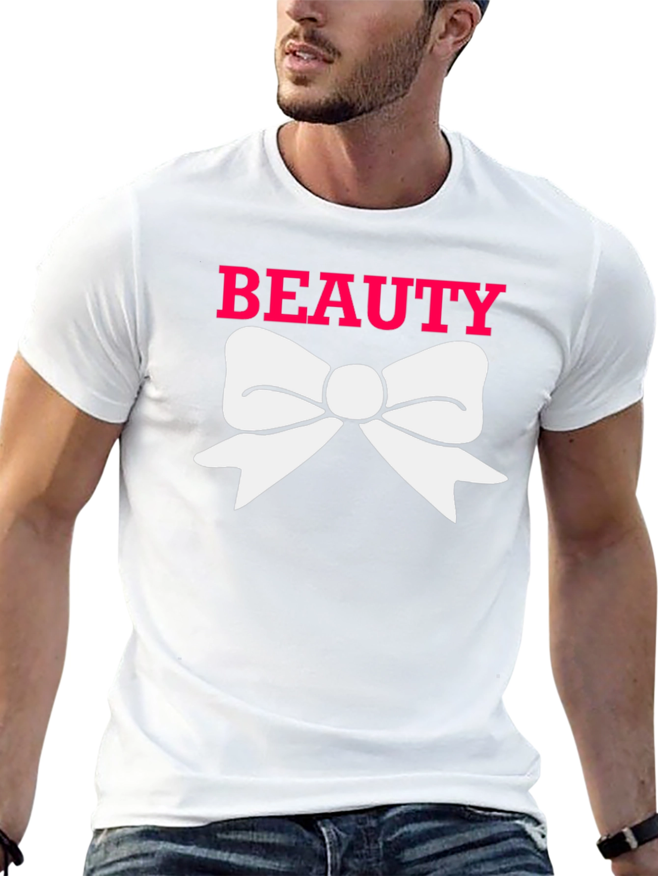 Beauty Bow Tee - Stylish Graphic T-Shirt