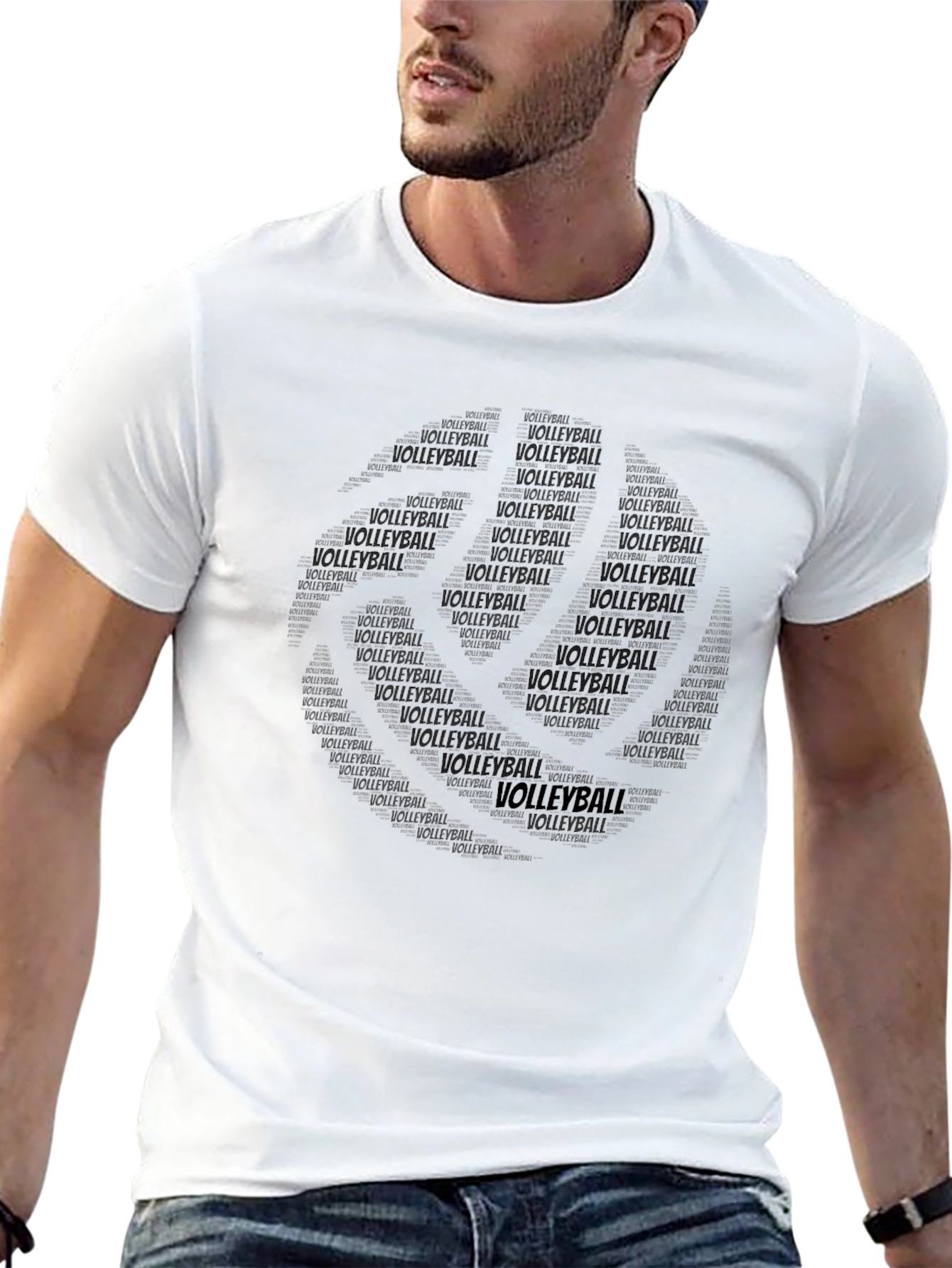 Volleyball Word Art T-Shirt