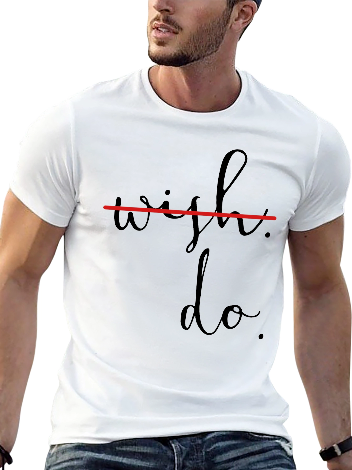 Wish Do T-Shirt - Stylish Mens Black Tee