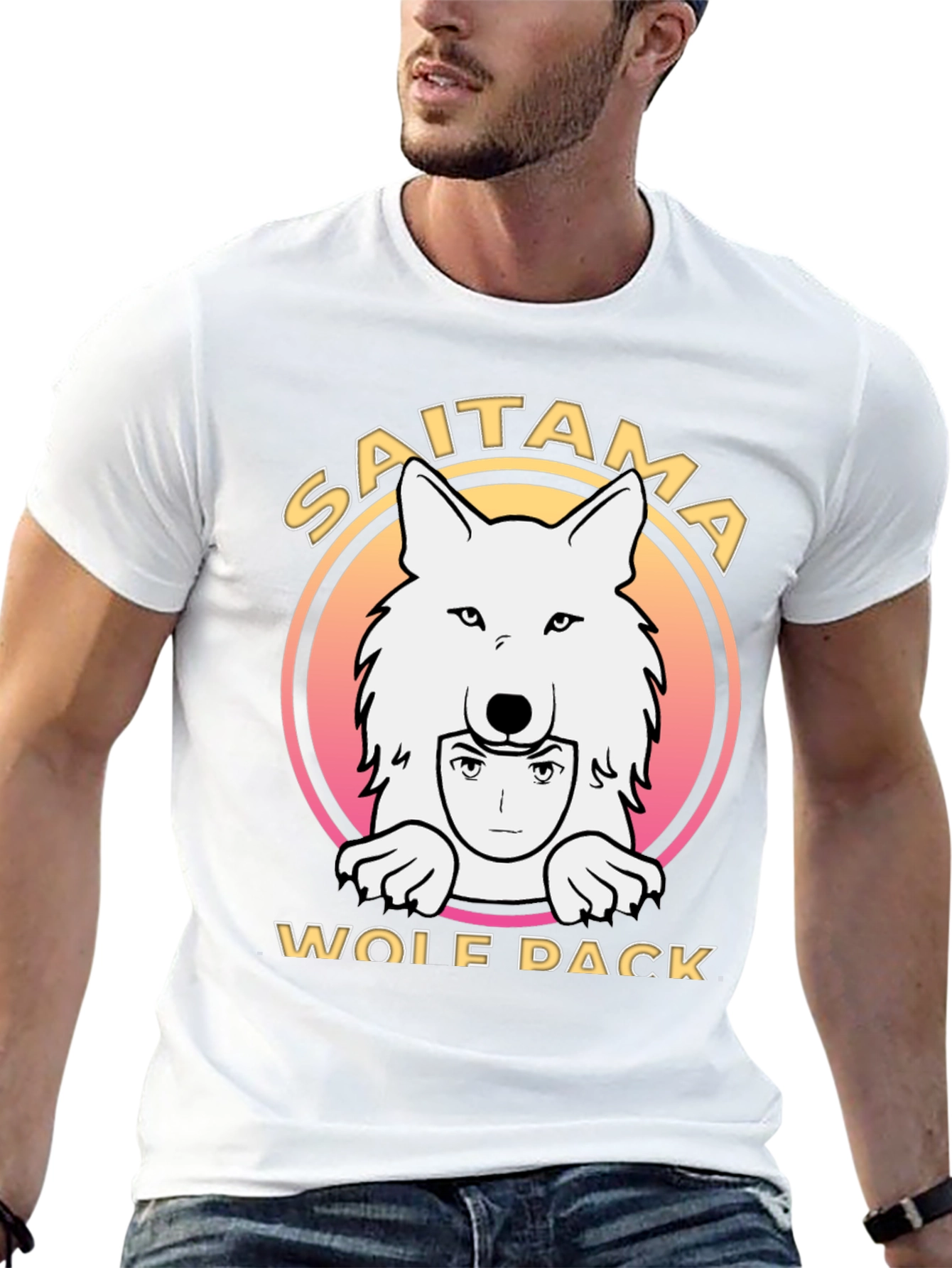 Saitama Wolf Pack T-Shirt - Anime Inspired Design
