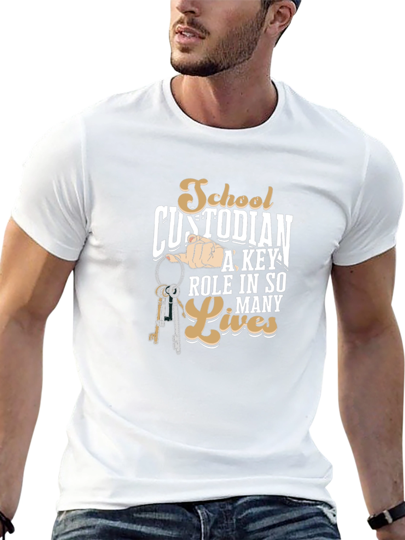 School Custodian Graphic T-Shirt - Key Role