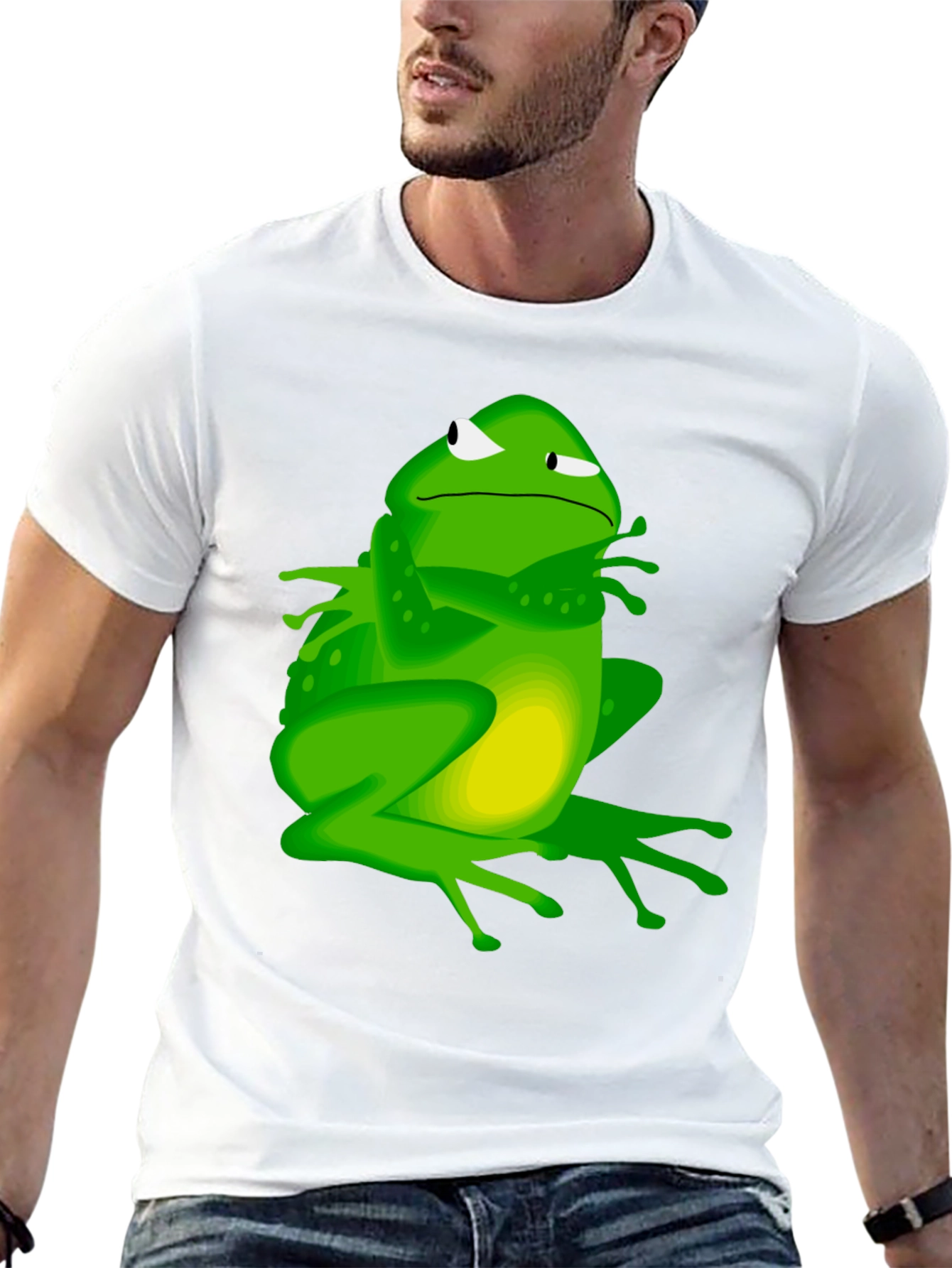 Grumpy Frog Graphic Tee - Mens Black T-Shirt