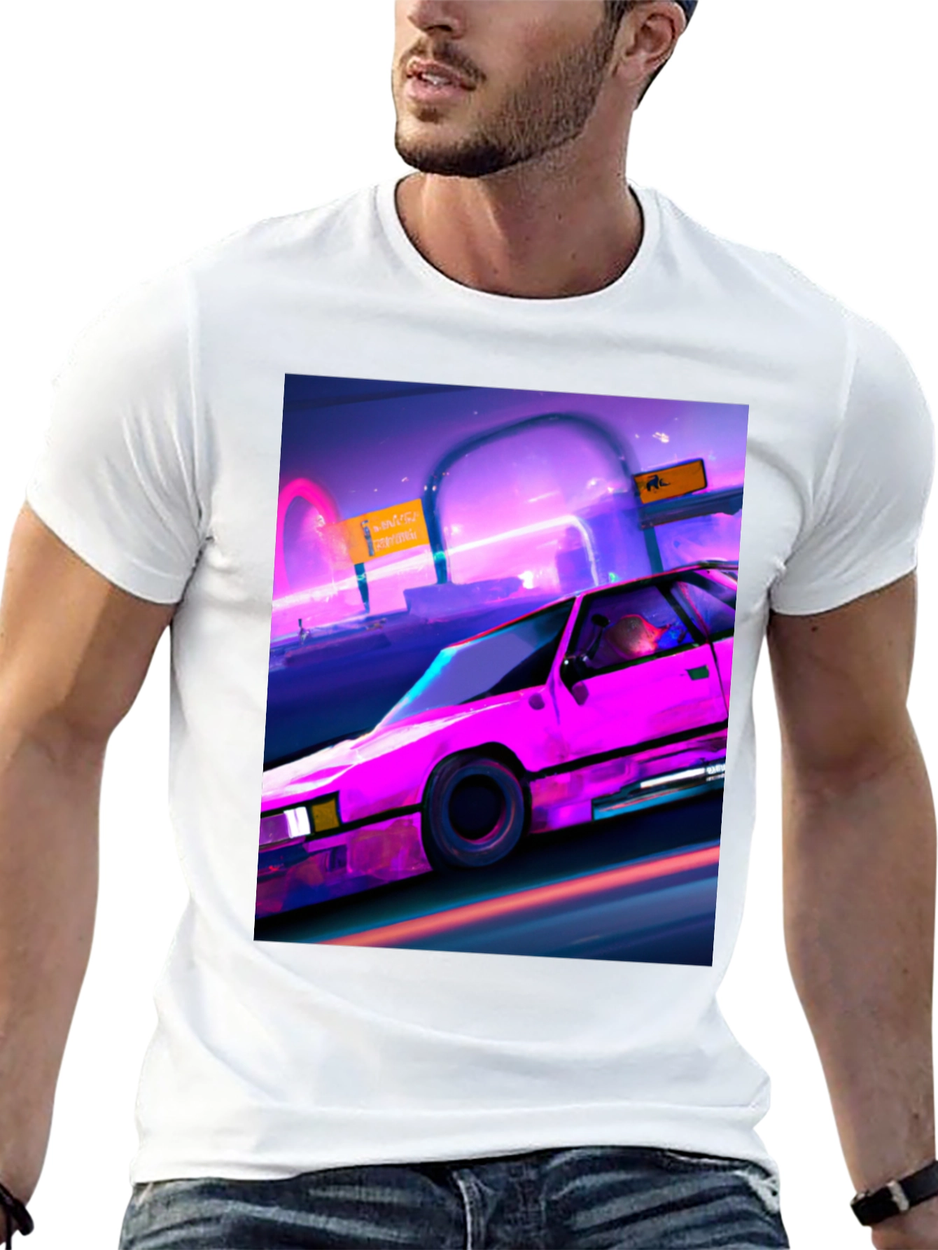 Retro Wave Car Graphic T-Shirt