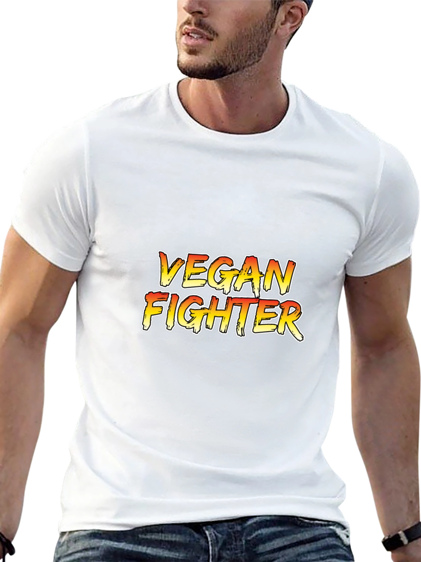 Vegan Fighter Black Graphic Tee