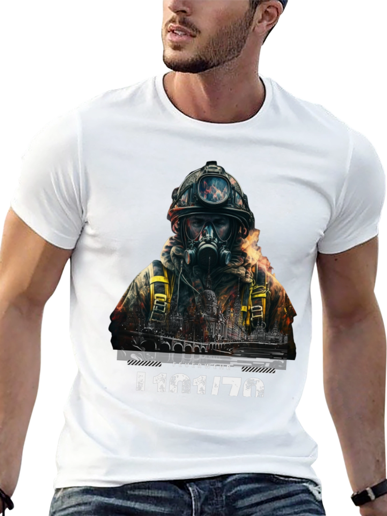 Firefighter T-Shirt - Dramatic Rescue Design