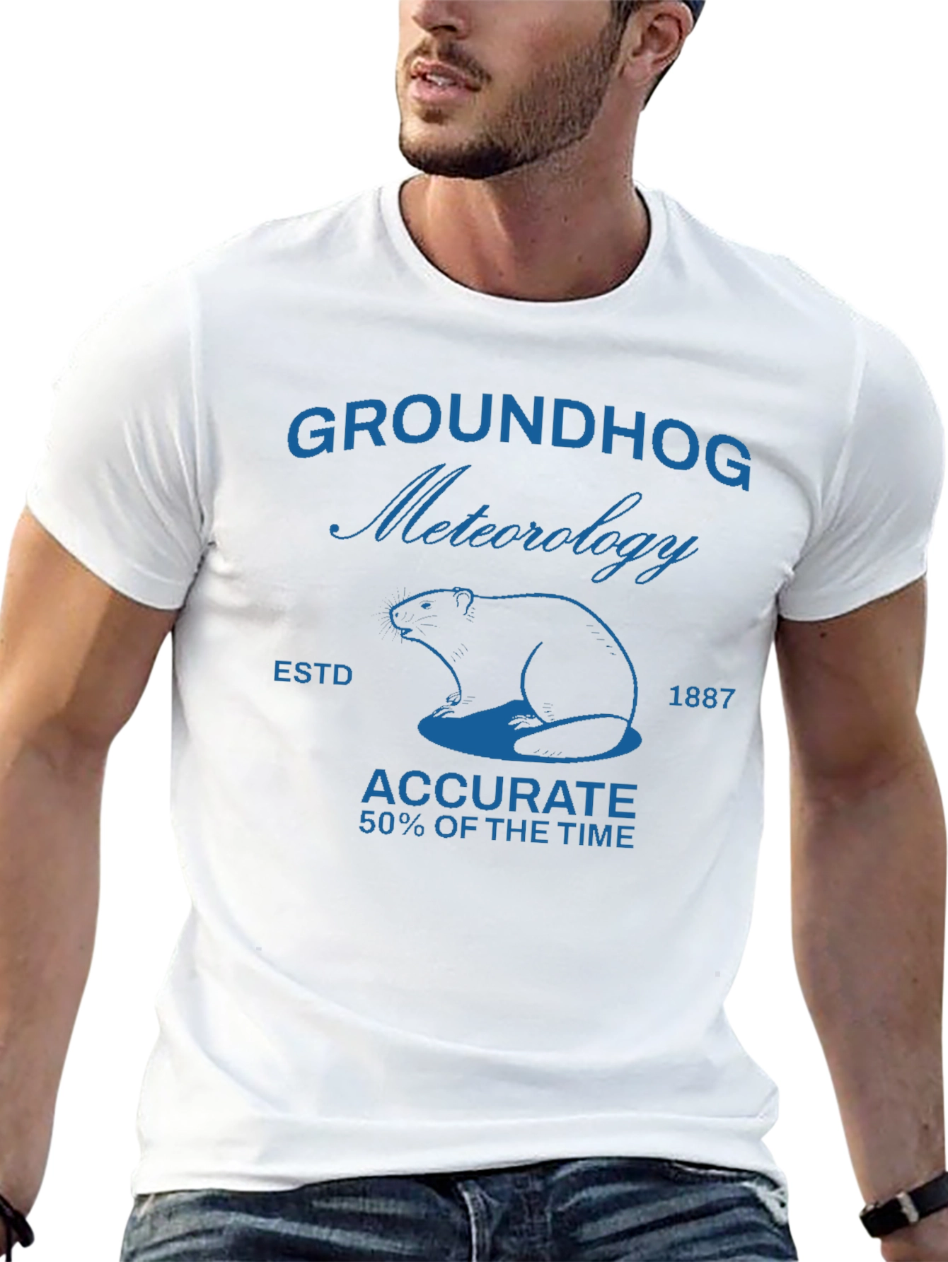 Groundhog Meteorology Black T-Shirt