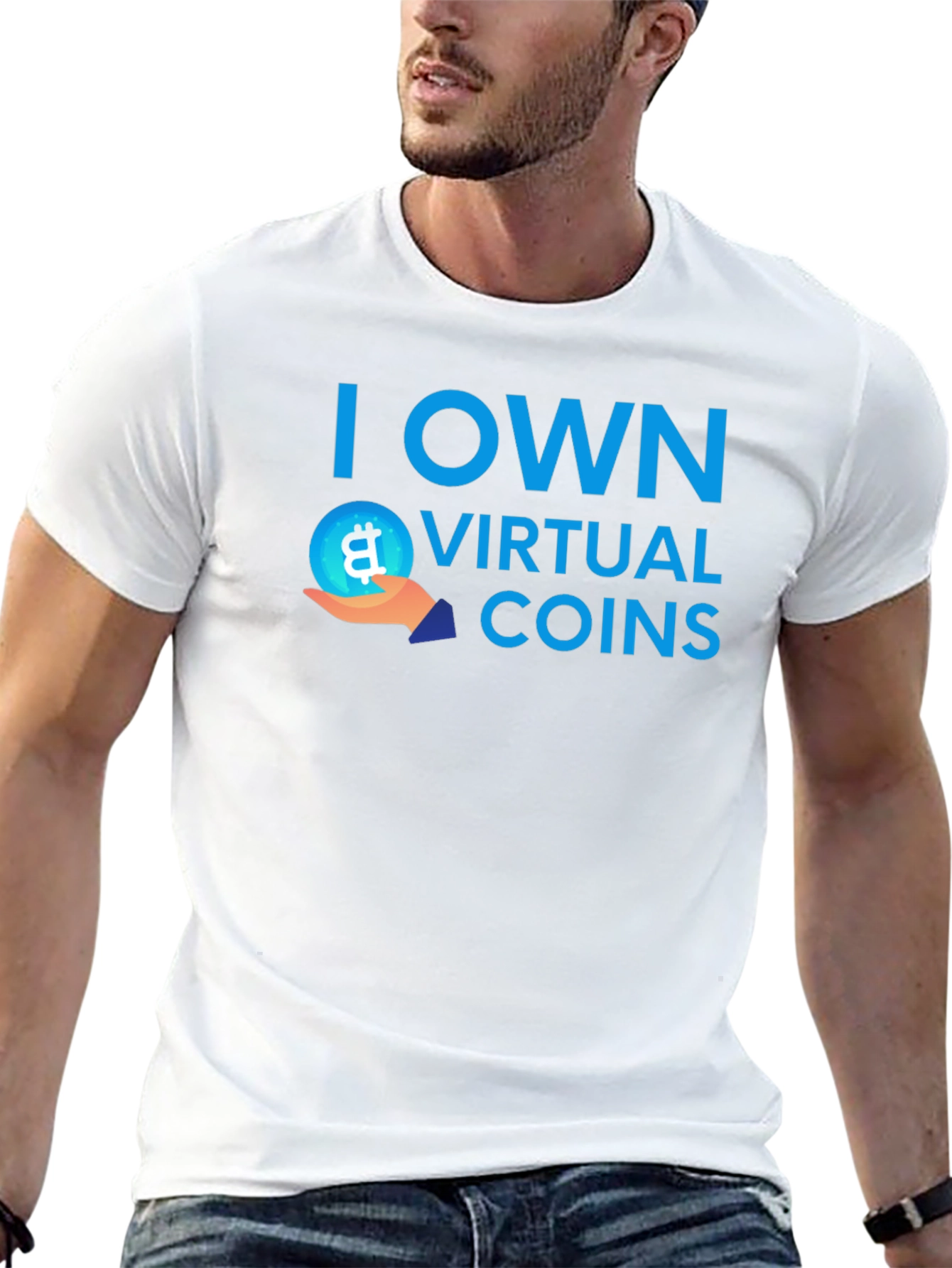 I Own Virtual Coins T-Shirt Bitcoin Crypto Tee