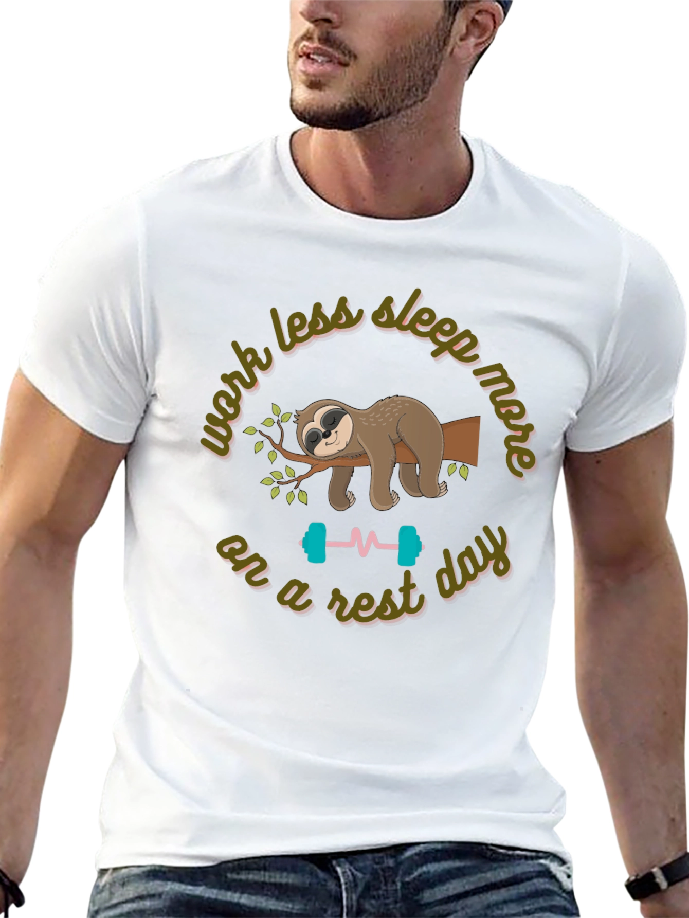 Lazy Day Sloth Graphic T-Shirt