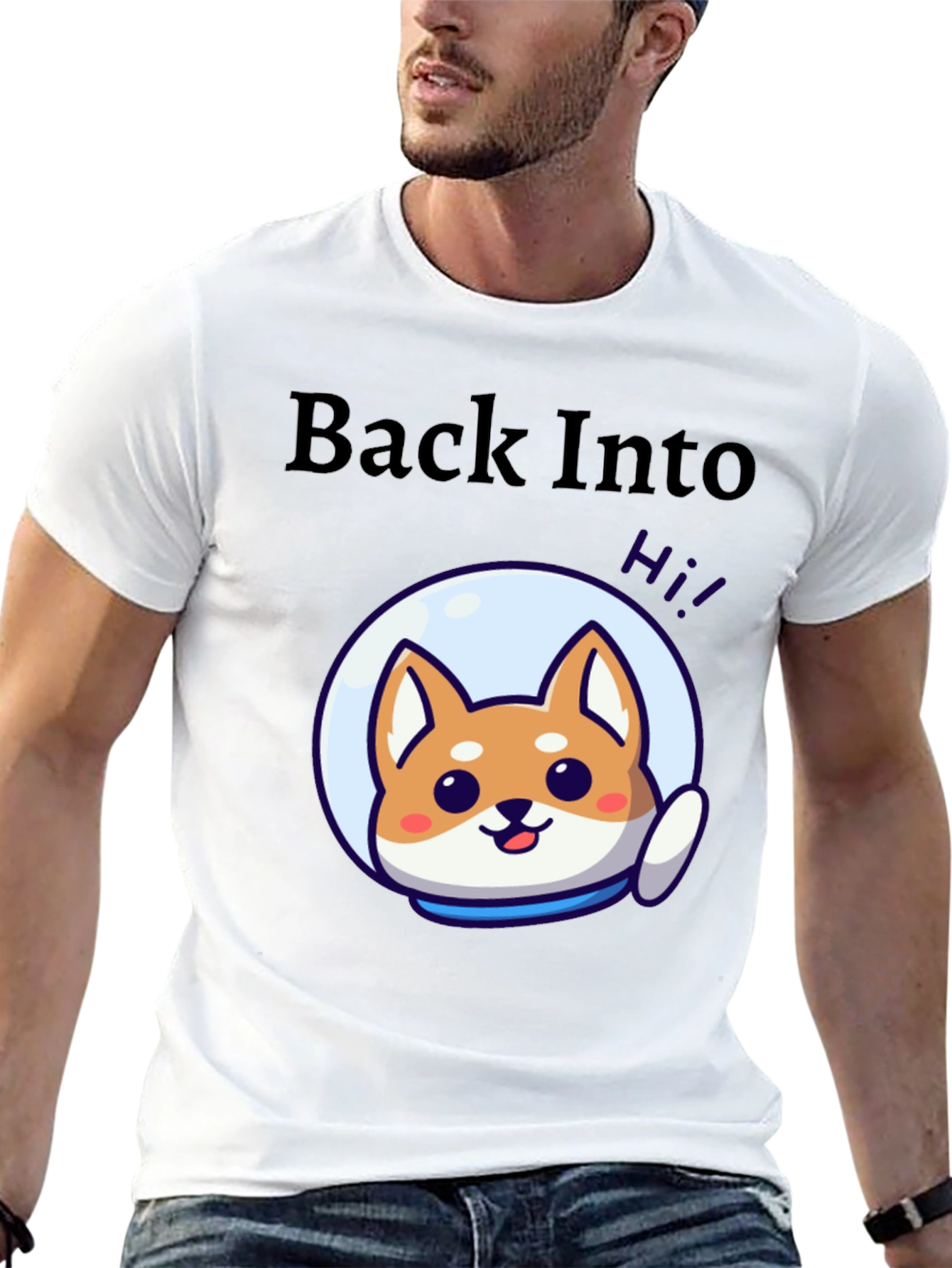 Back Into Space Doge T-Shirt - Cute Astronaut Design
