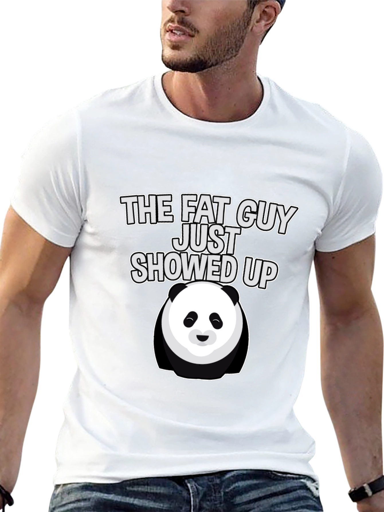 The Fat Guy Panda Graphic T-Shirt