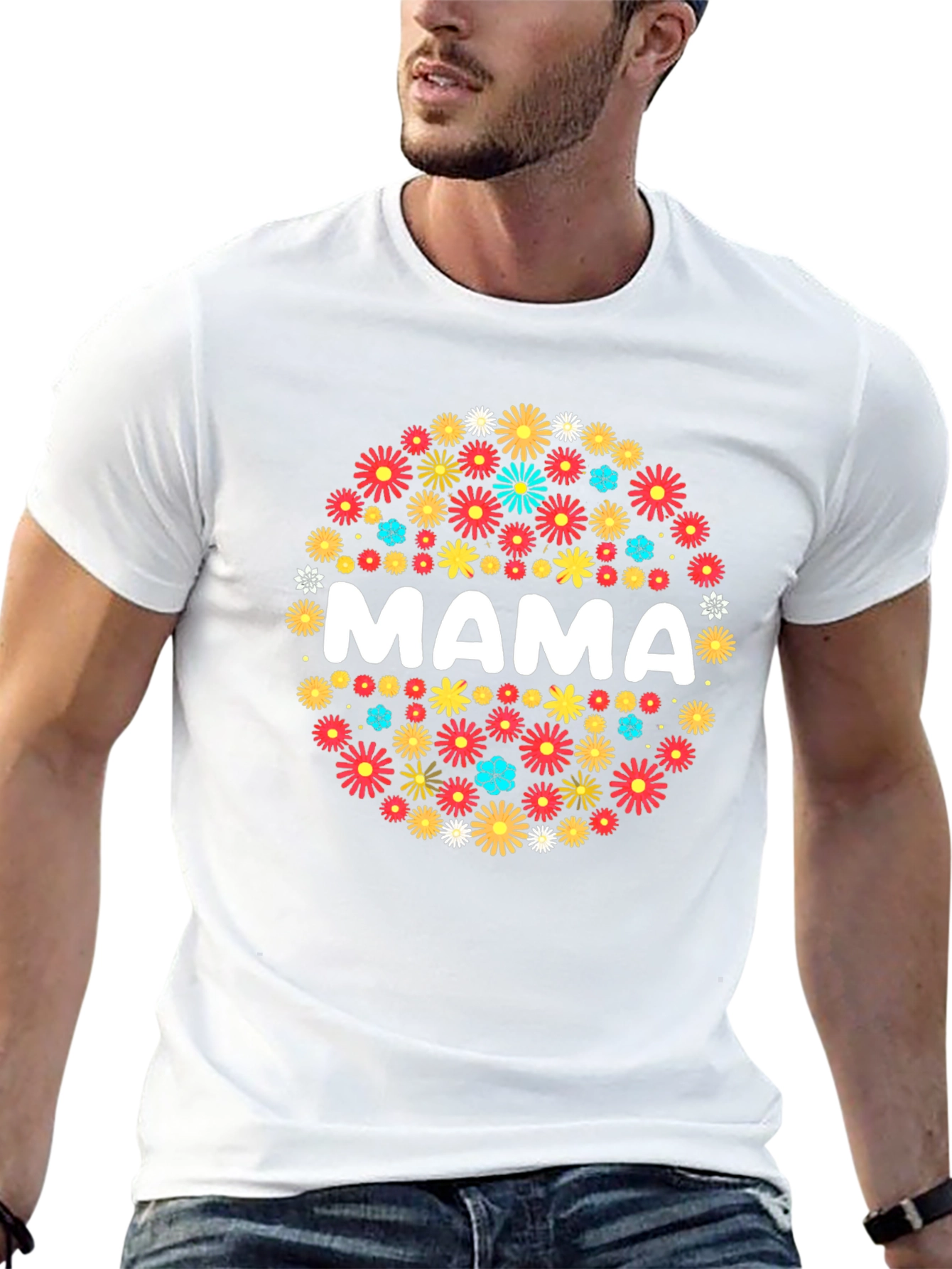 Floral Mama Graphic Tee - Black