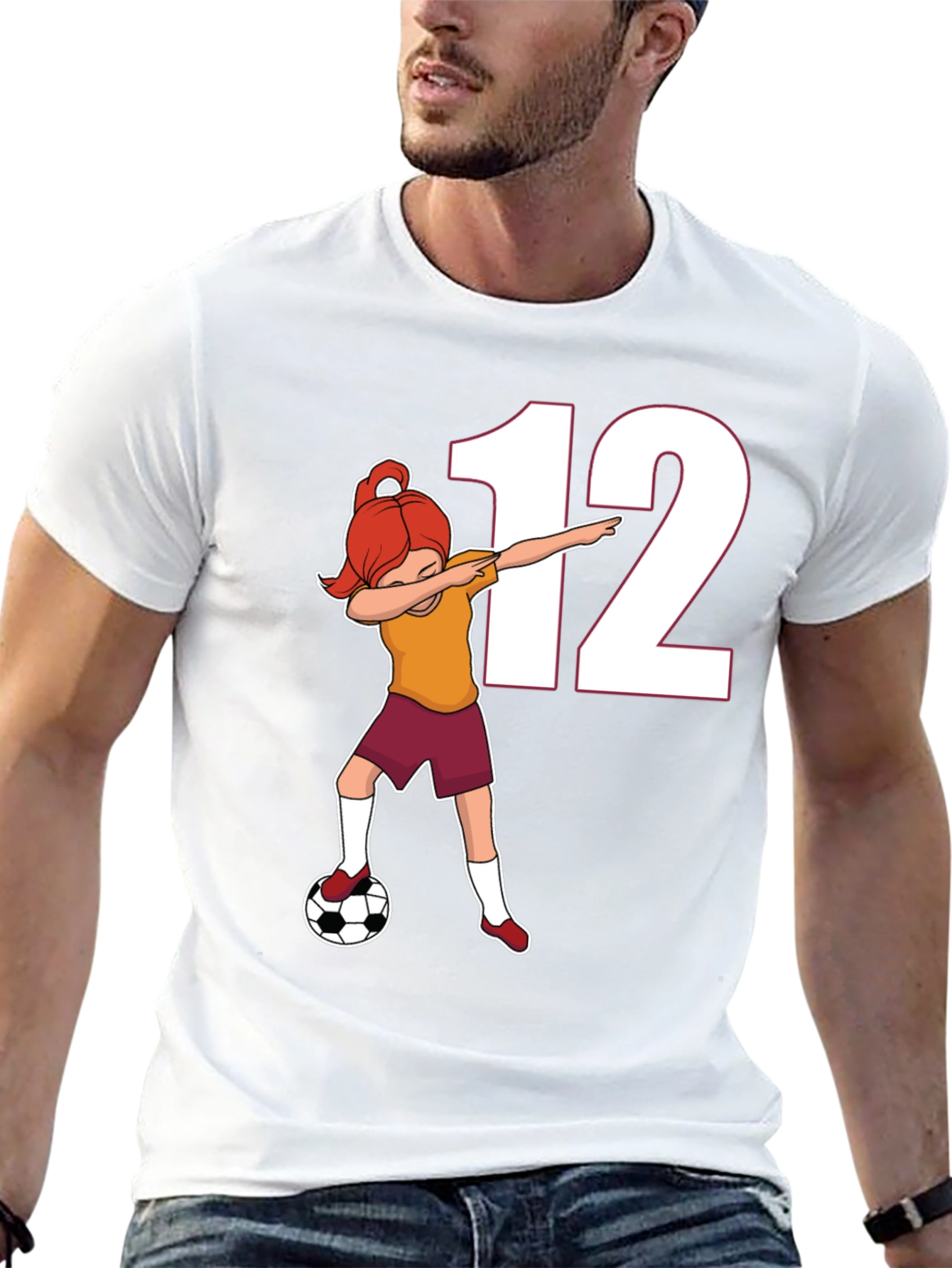 Soccer Girl 12 Dab T-Shirt