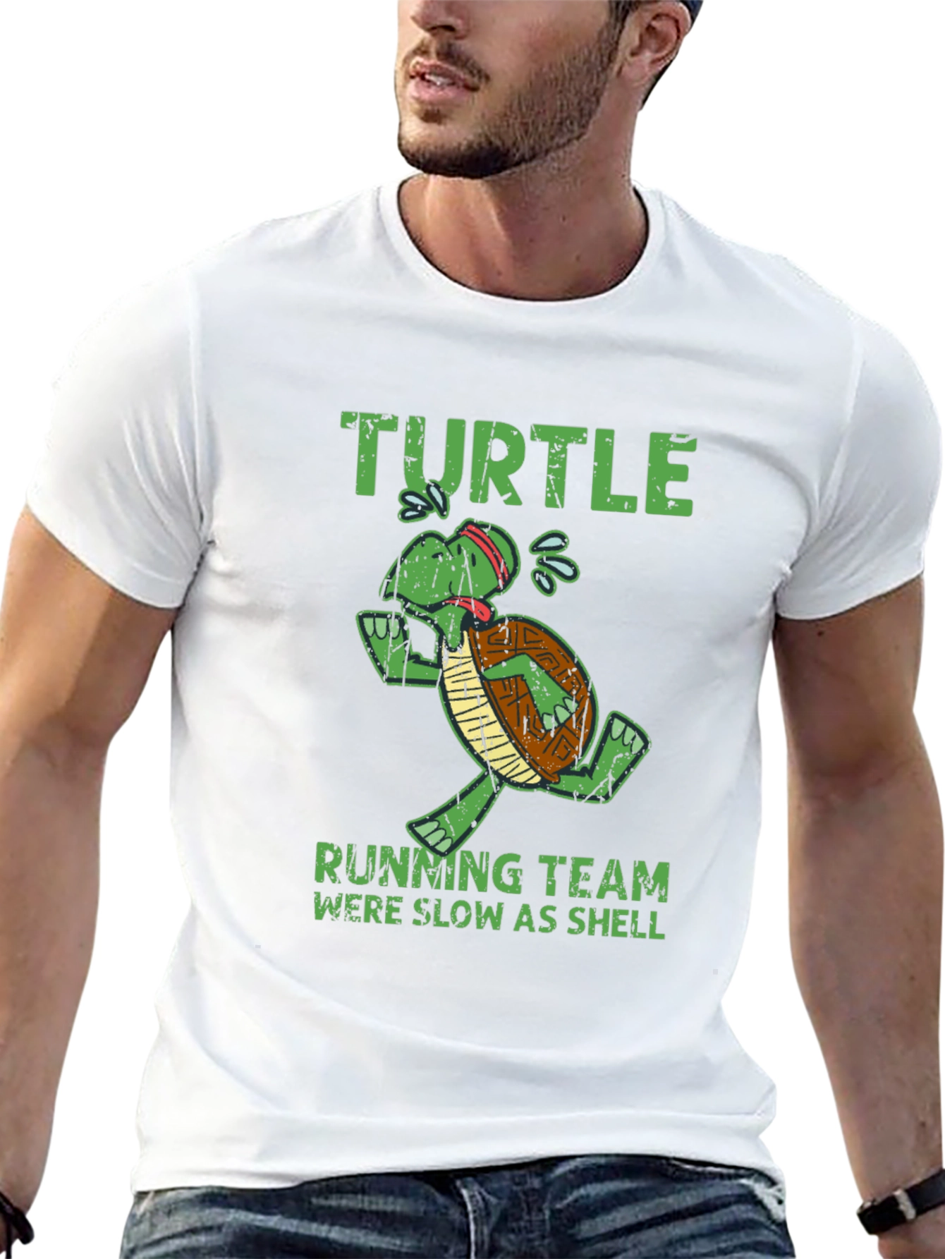 Turtle Running Team Graphic Tee - Slow as Shell