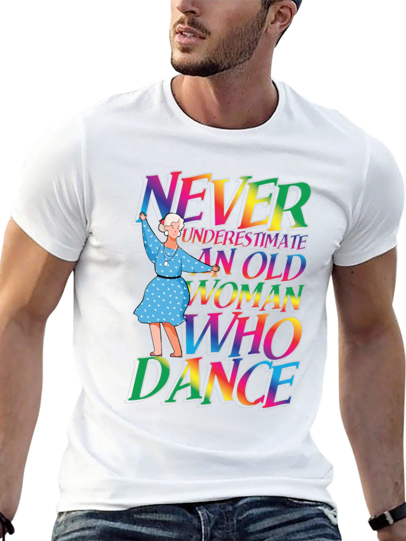 Never Underestimate Old Woman Who Can Dance T-Shirt