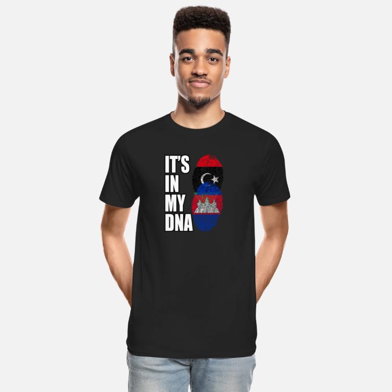 Libyan And Cambodian Mix Heritage DNA Flag
