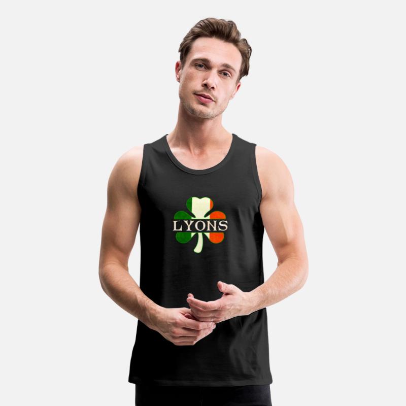 Lyons Irish Surname Ireland Flag Shamrock