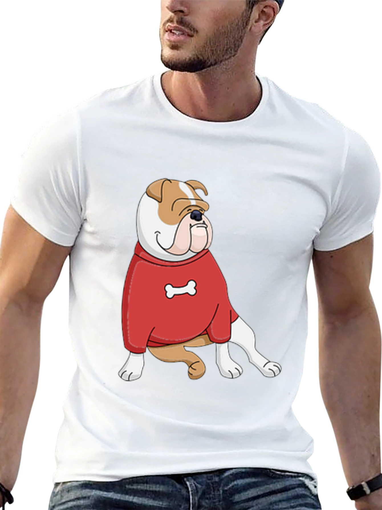 Dog in Sweater Graphic T-Shirt