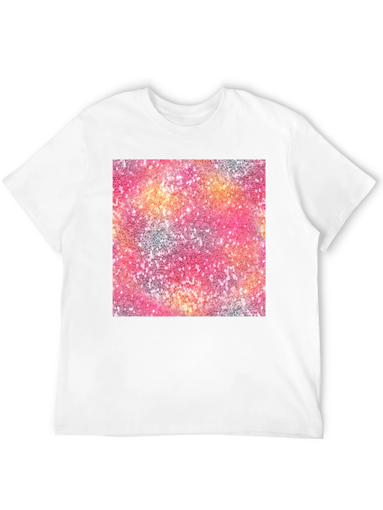 Glitter Pattern Crew Neck T-Shirt