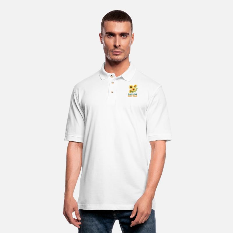 Make love not war flower yellow