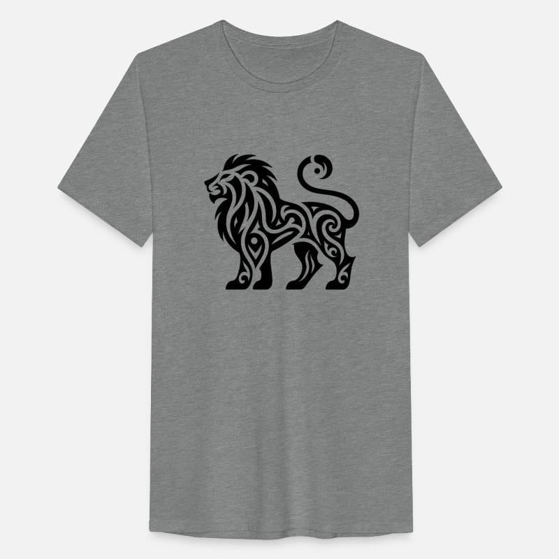 Mighty Tribal Lion With Mane Tattoo Style