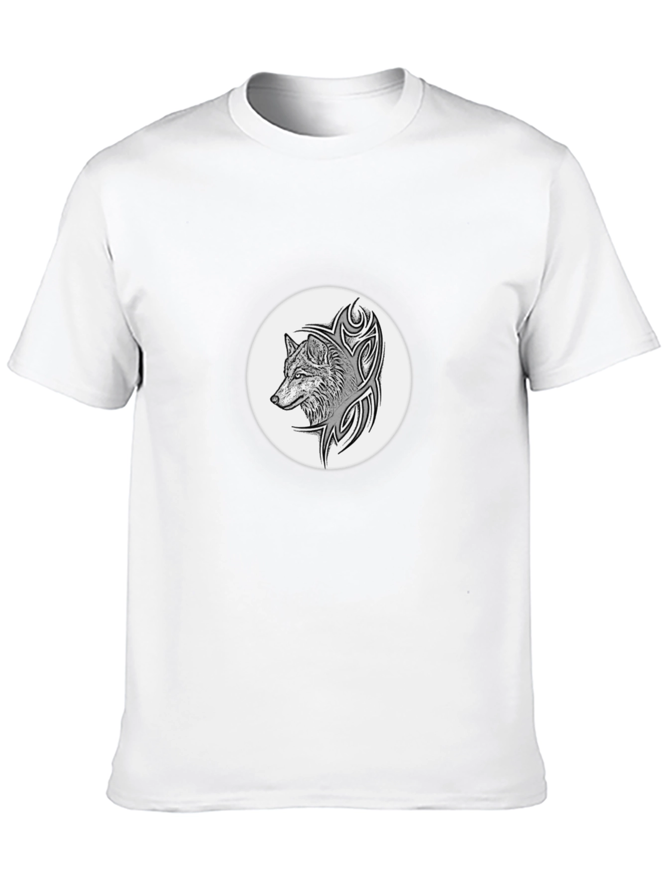 Wolf Tattoo Graphic Tee - Cool Black T-Shirt