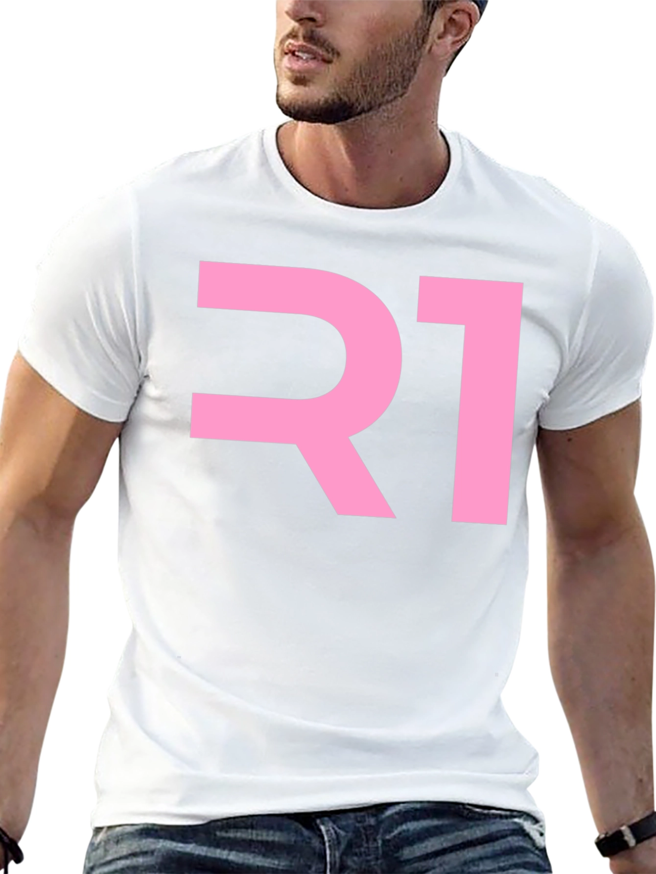 Pink R1 Graphic Tee - Mens Black T-Shirt