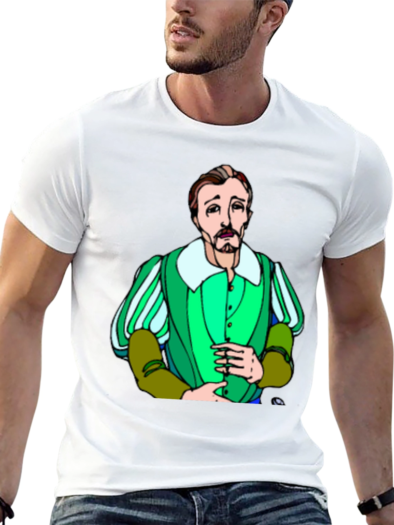 Shakespeare Cartoon T-Shirt - Classic Bard Style