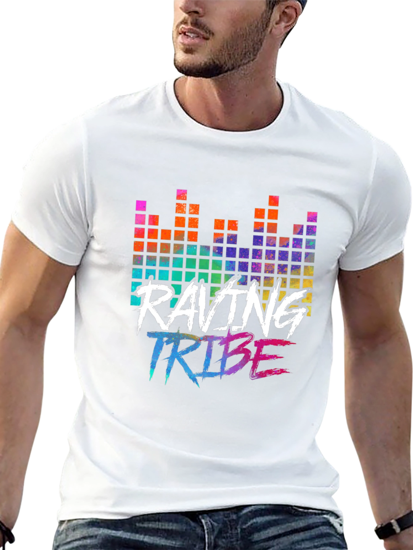 Raving Tribe Graphic Tee - Black Cotton T-Shirt