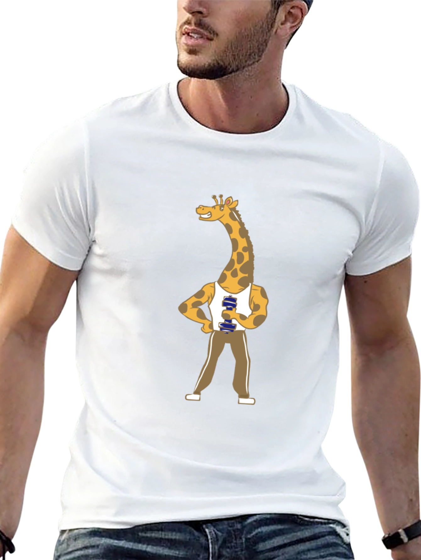 Giraffe Gym T-Shirt - Funny Workout Tee