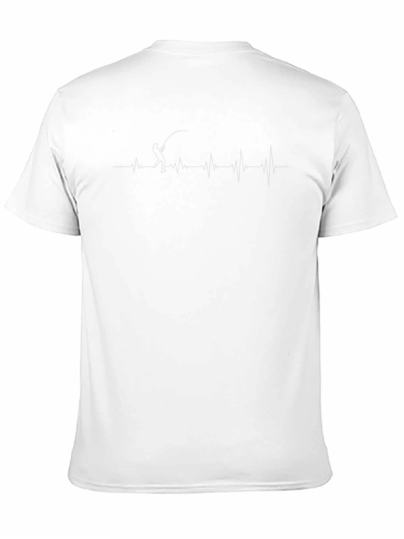 Fisherman Heartbeat Black T-Shirt