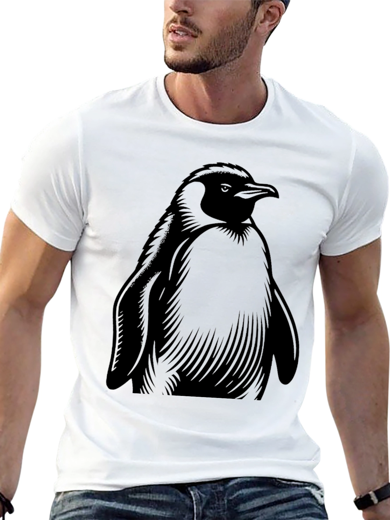 Penguin Graphic Tee - Mens Black T-Shirt