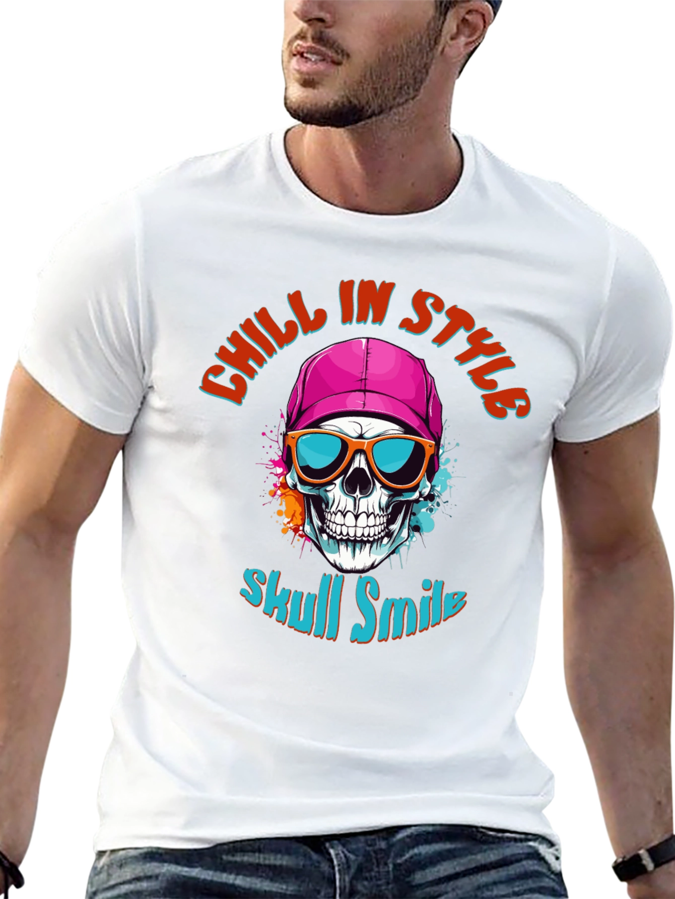 Skull Smile Graphic T-Shirt: Chill in Style