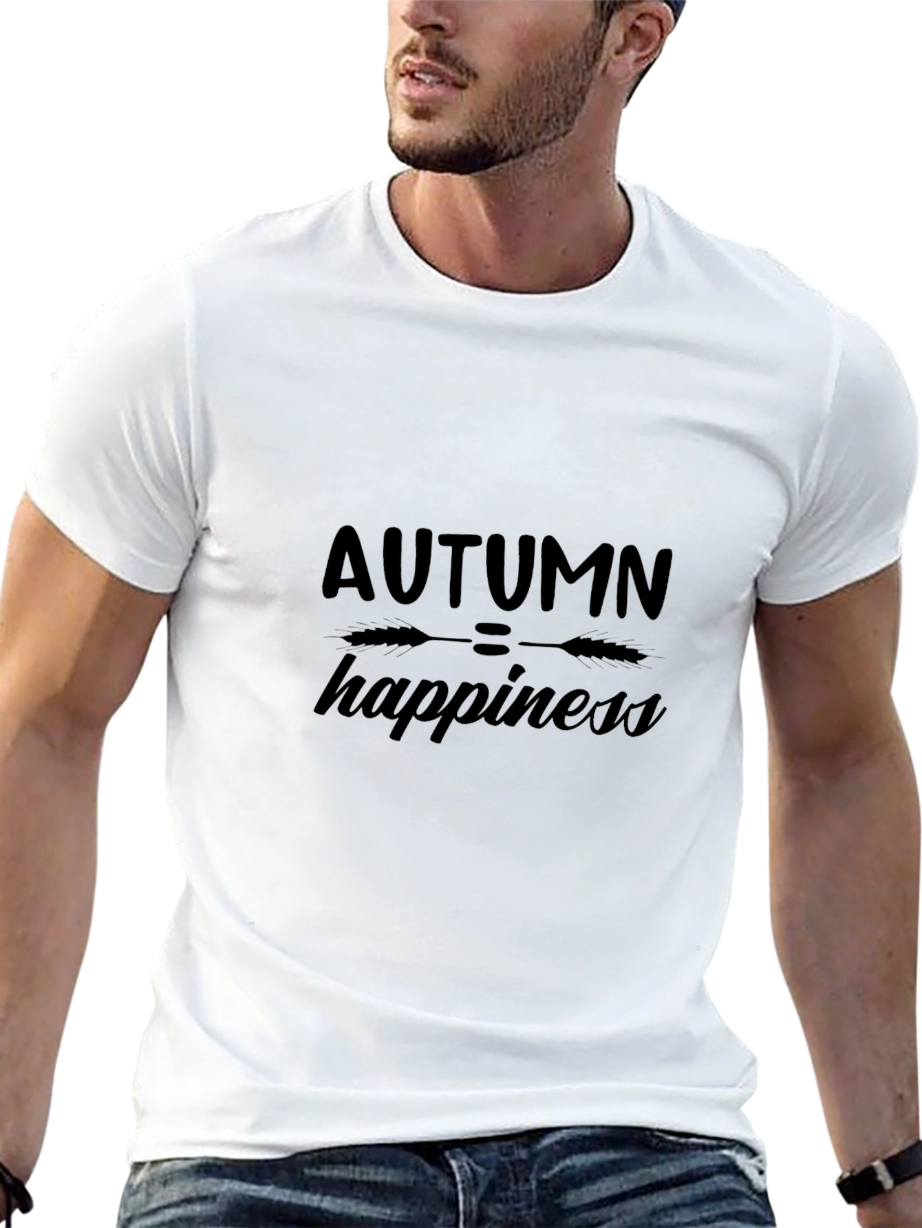 Autumn Happiness Graphic Tee - Black Unisex