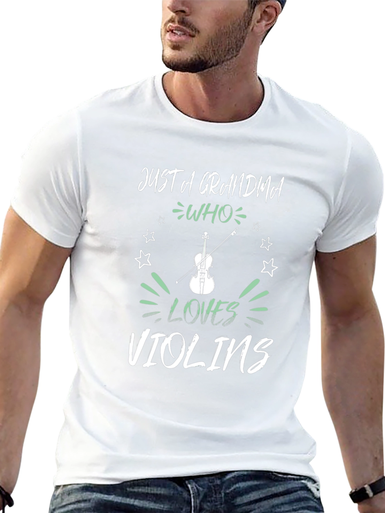 Grandma Who Loves Violins Graphic Tee