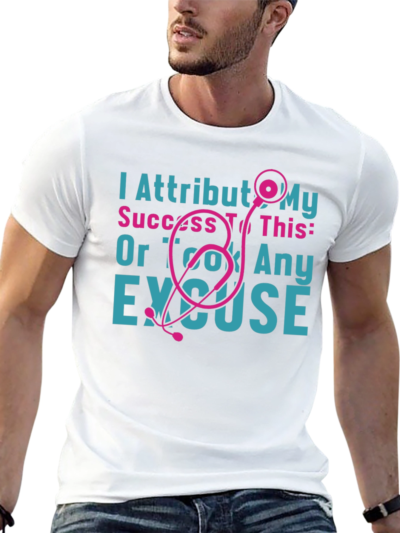 Funny Nurse T-Shirt: Stethoscope & Success Excuse