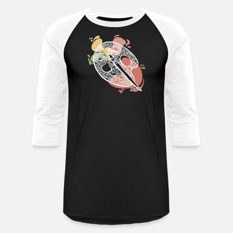 Paint Palette and Brush Doodle